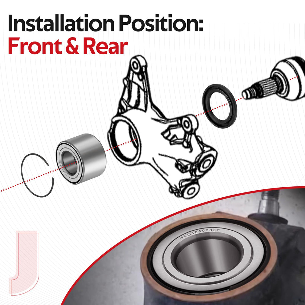 JAVIK bearing installed on Can-Am hub showcasing restored wheel stability