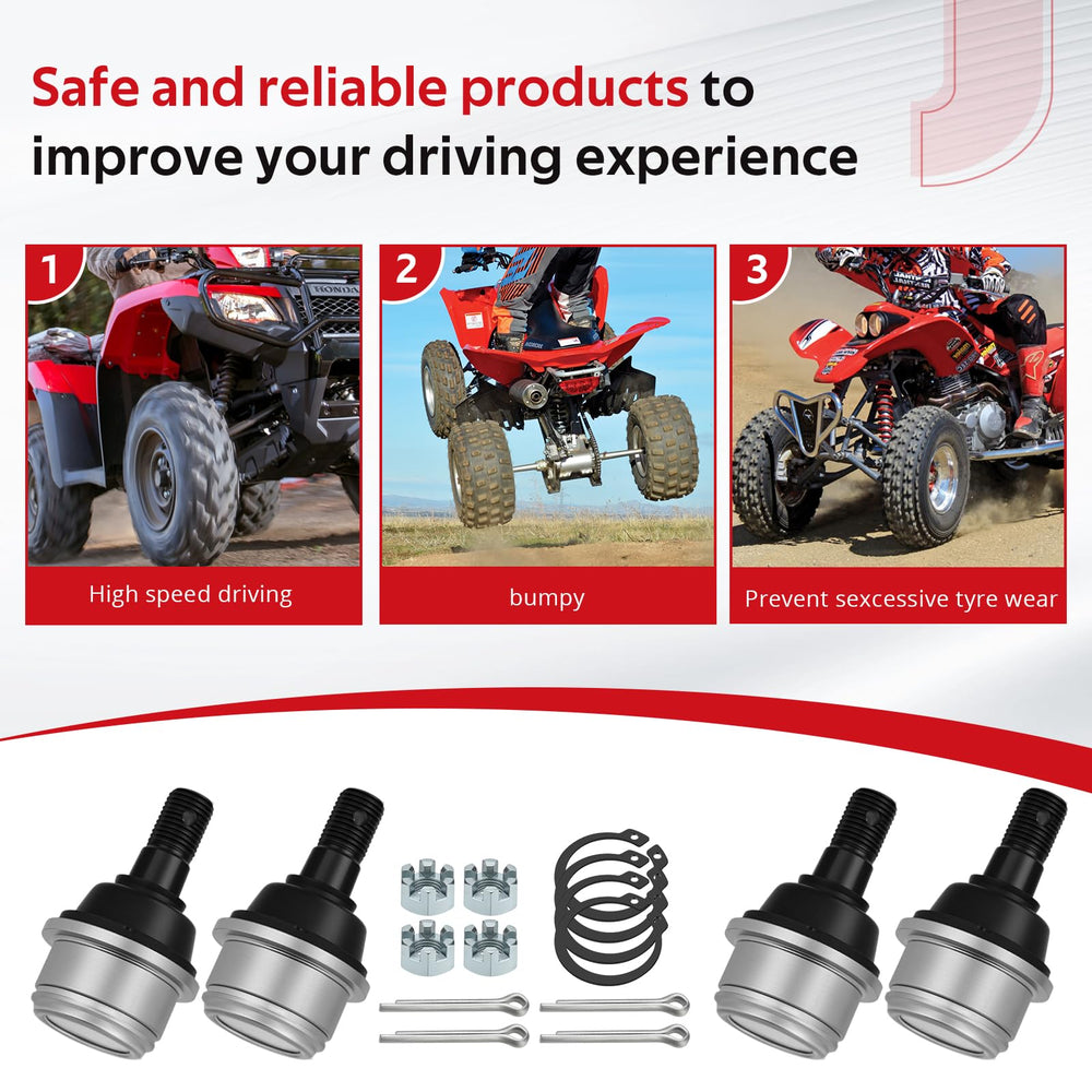 JAVIK ball joint installed on a Honda Foreman 400 front axle restoring steering control