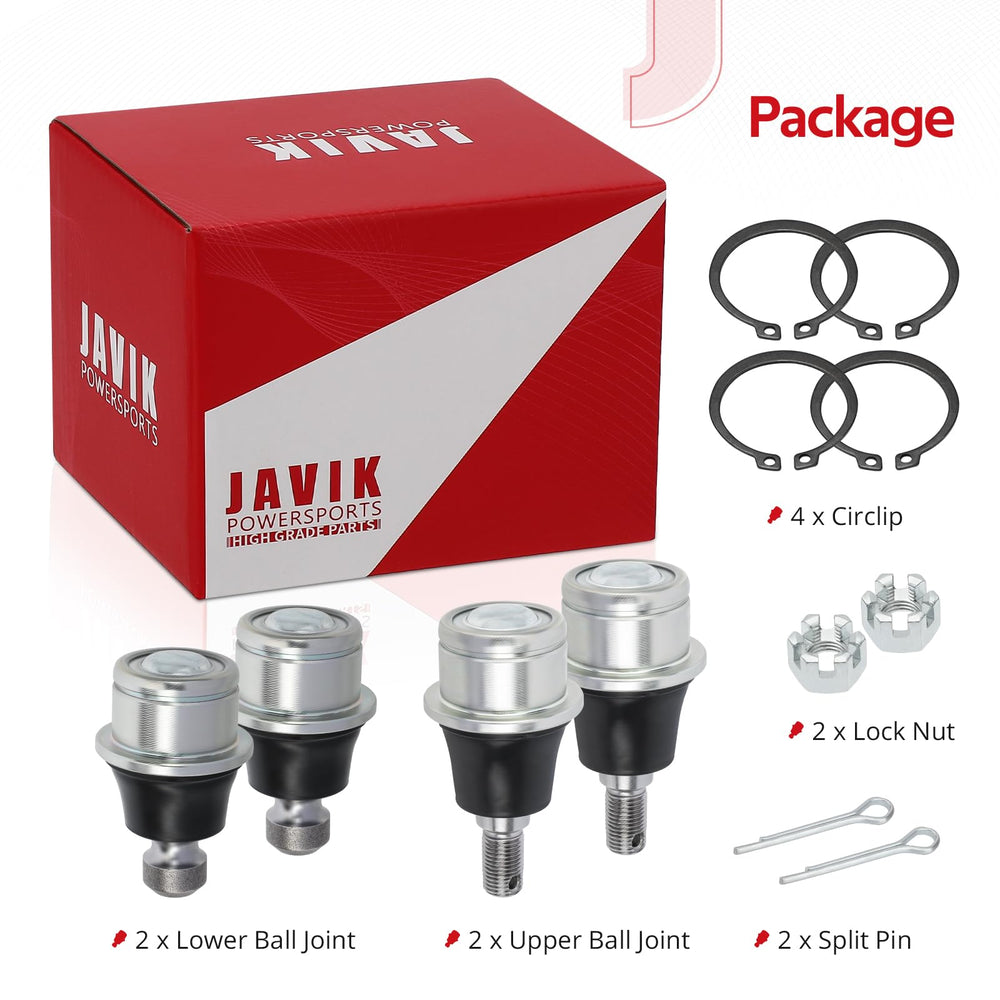JAVIK branded ATV on trail illustrating improved handling and rider confidence