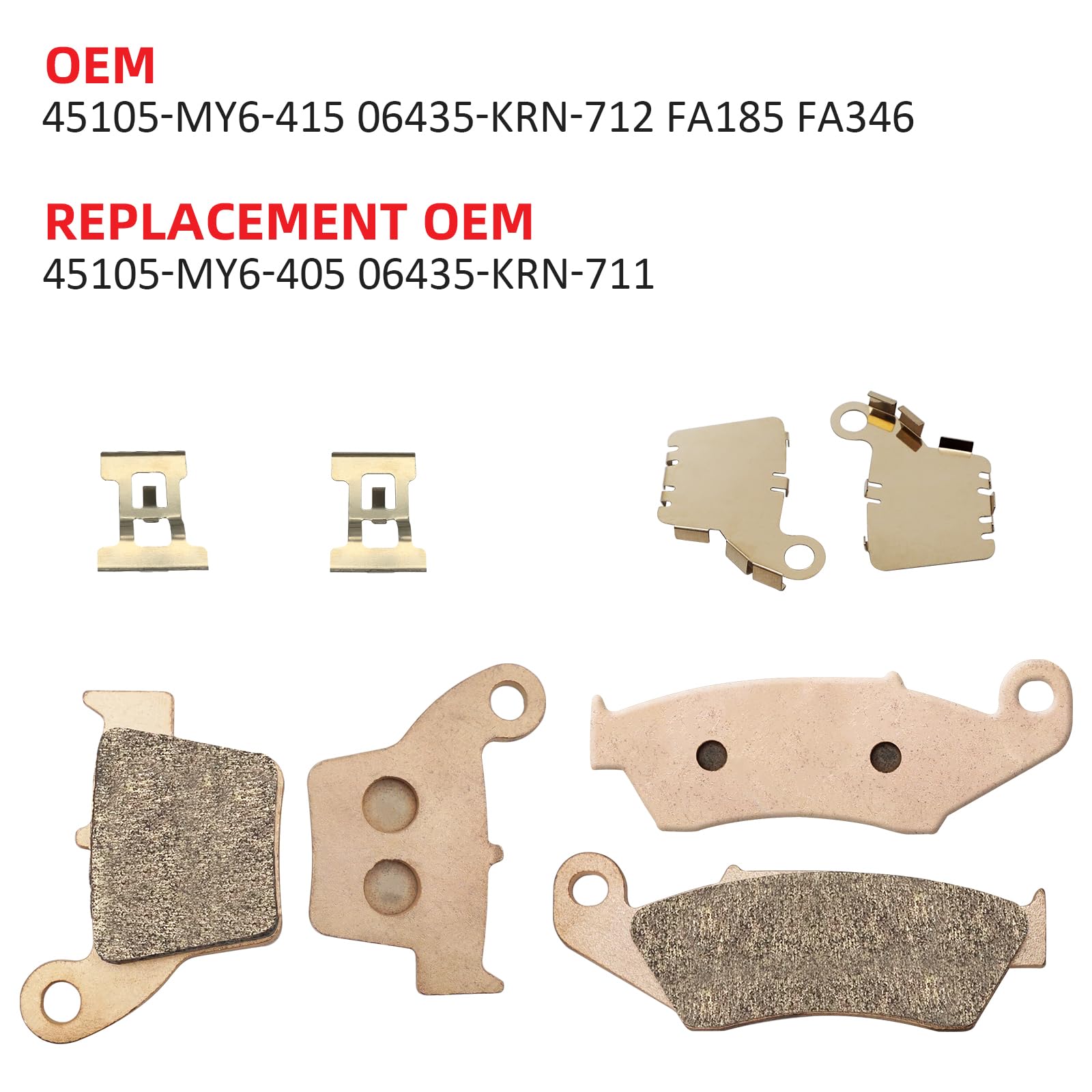 JAVIK pad label with OEM numbers showing compatibility verification benefit
