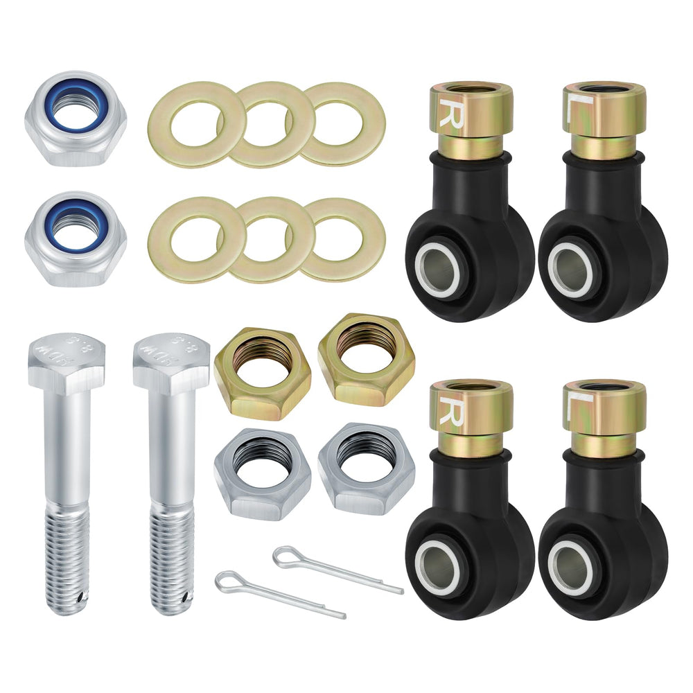 JAVIK laid-out hardware set showing nuts bolts washers for easy installation