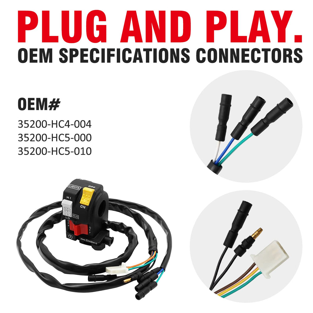 JAVIK wiring connector detail showing OEM-style pins for easy fitment