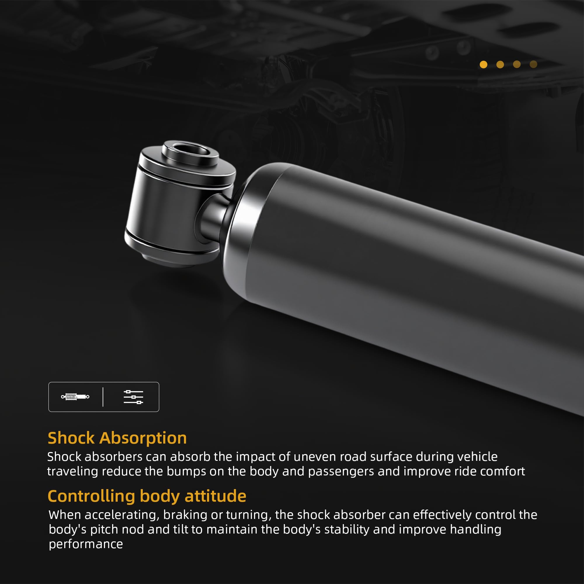 JAVOUKA rear struts installed on minivan demonstrating restored stability