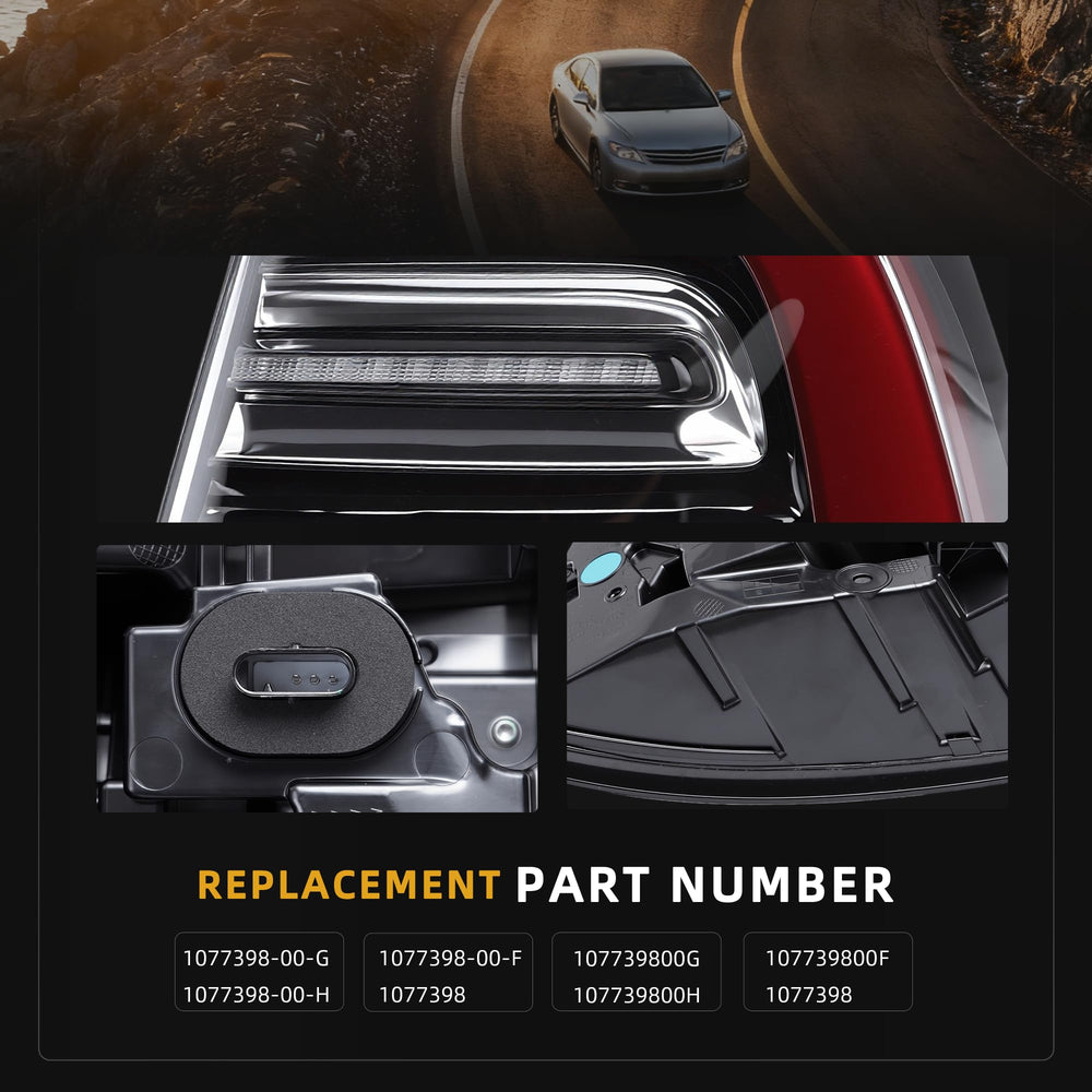 JAVOUKA tail light black housing detail for durable road protection