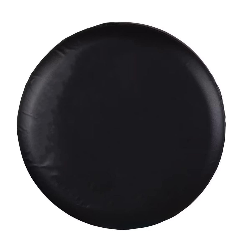 Jayke Joy front view of black spare tire cover showing clean look and protection