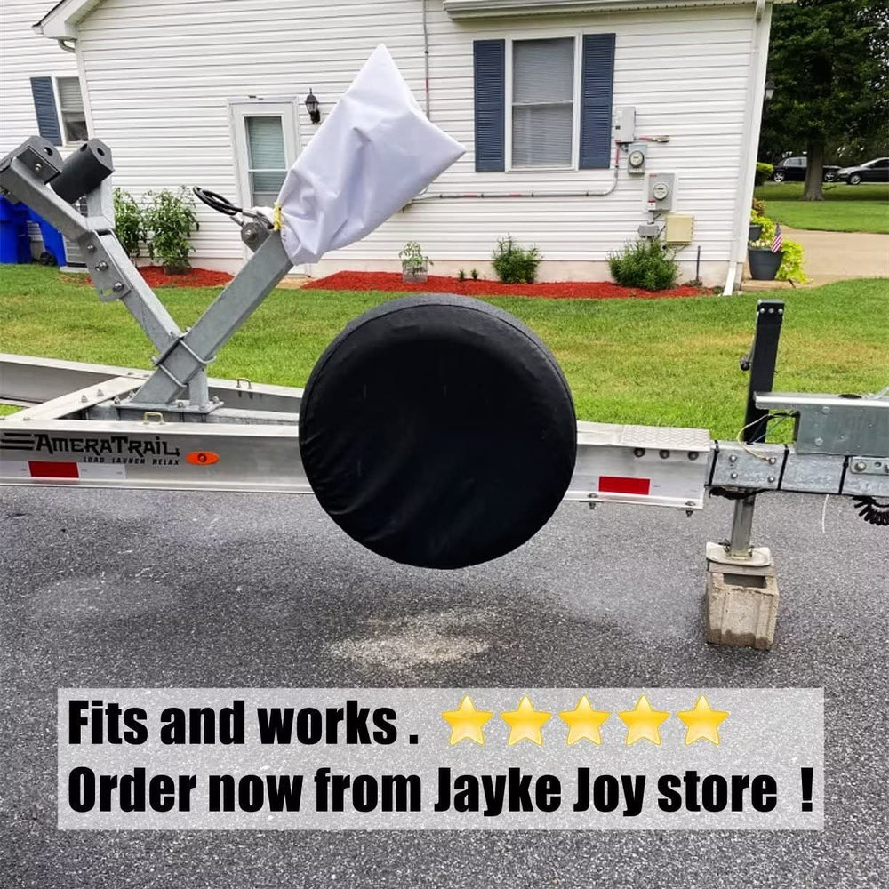 Jayke Joy spare cover on RV rear showing full-weather protection benefit