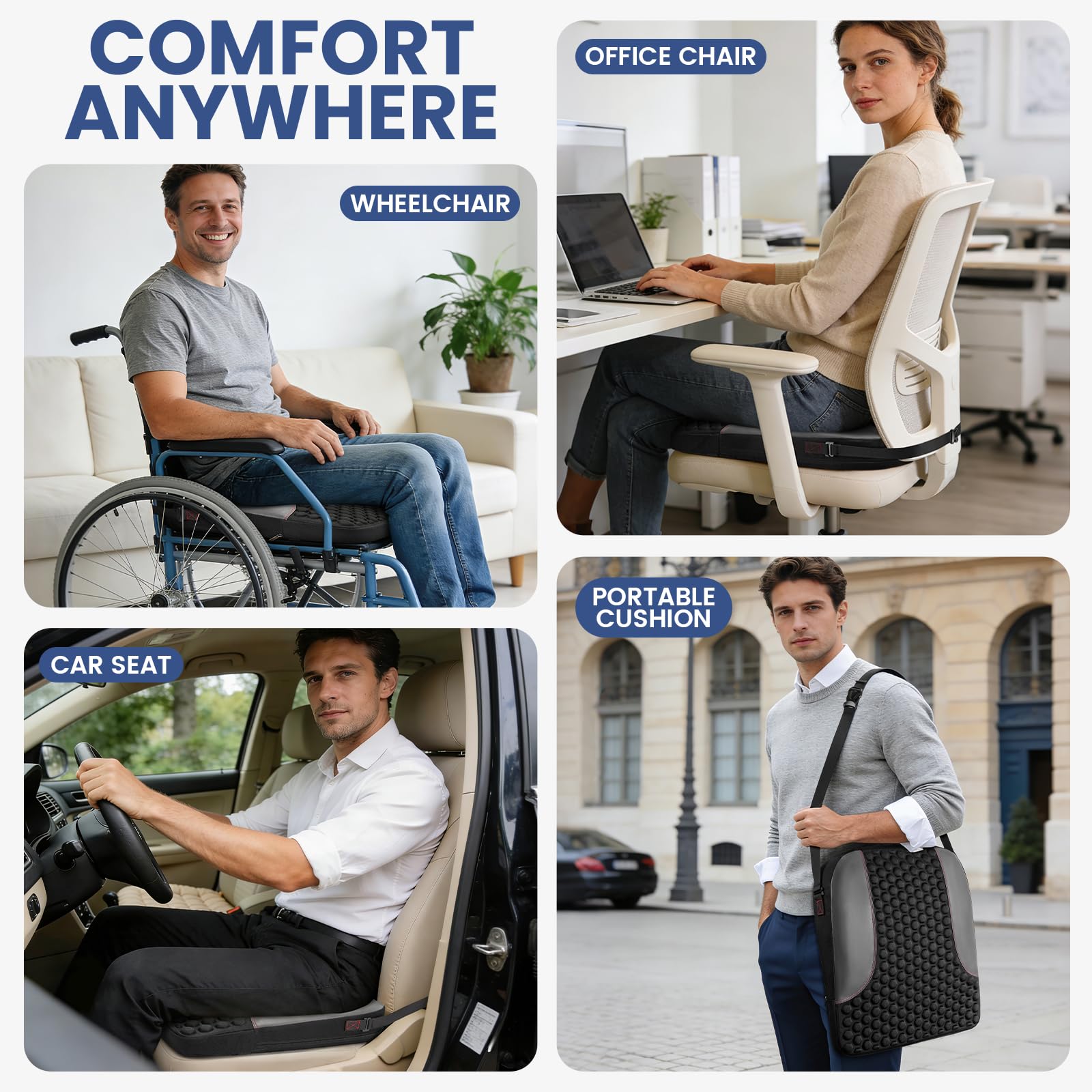 JDITVYHANO on office chair and wheelchair showing portable support benefit
