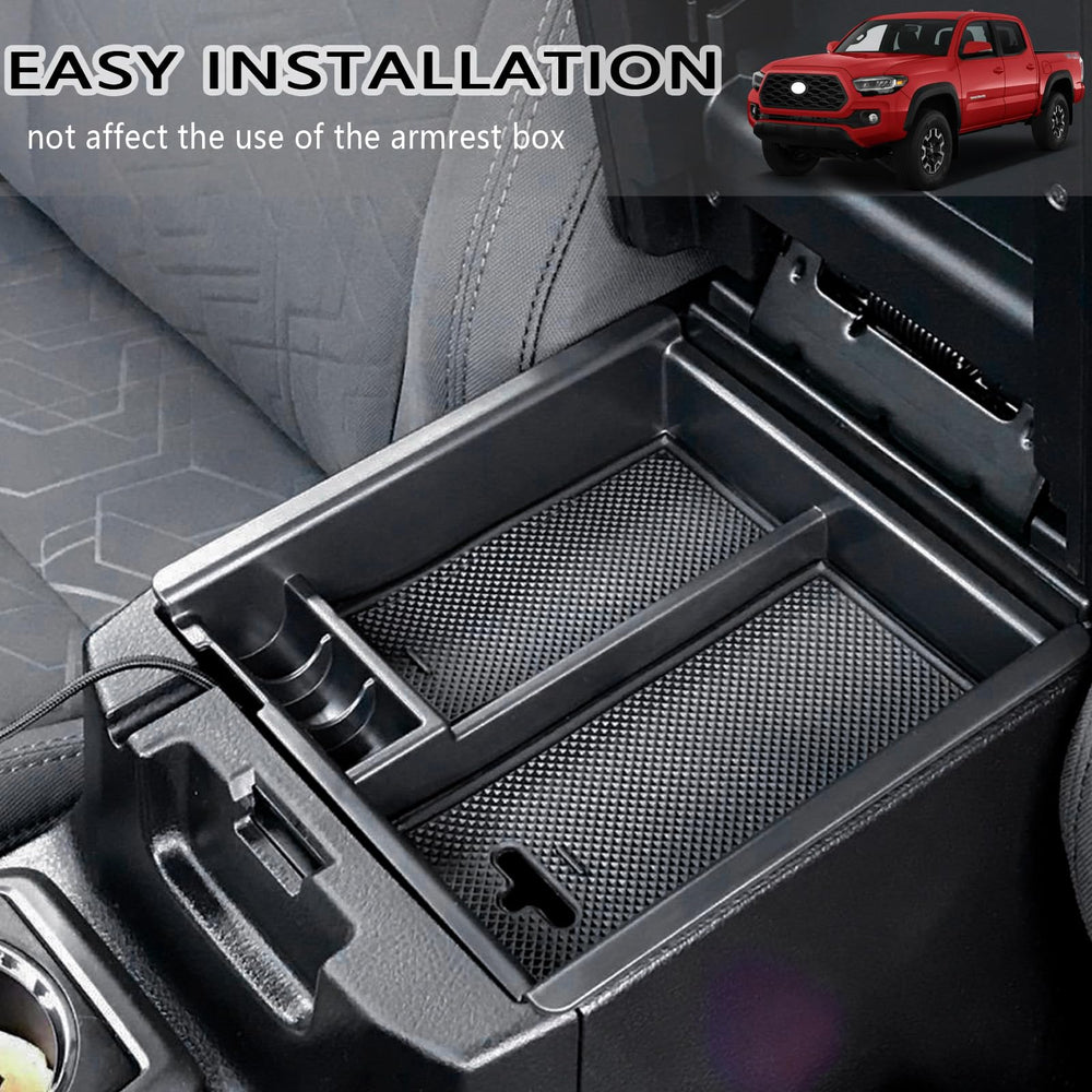 JDMCAR installed in Tacoma console providing instant organized storage