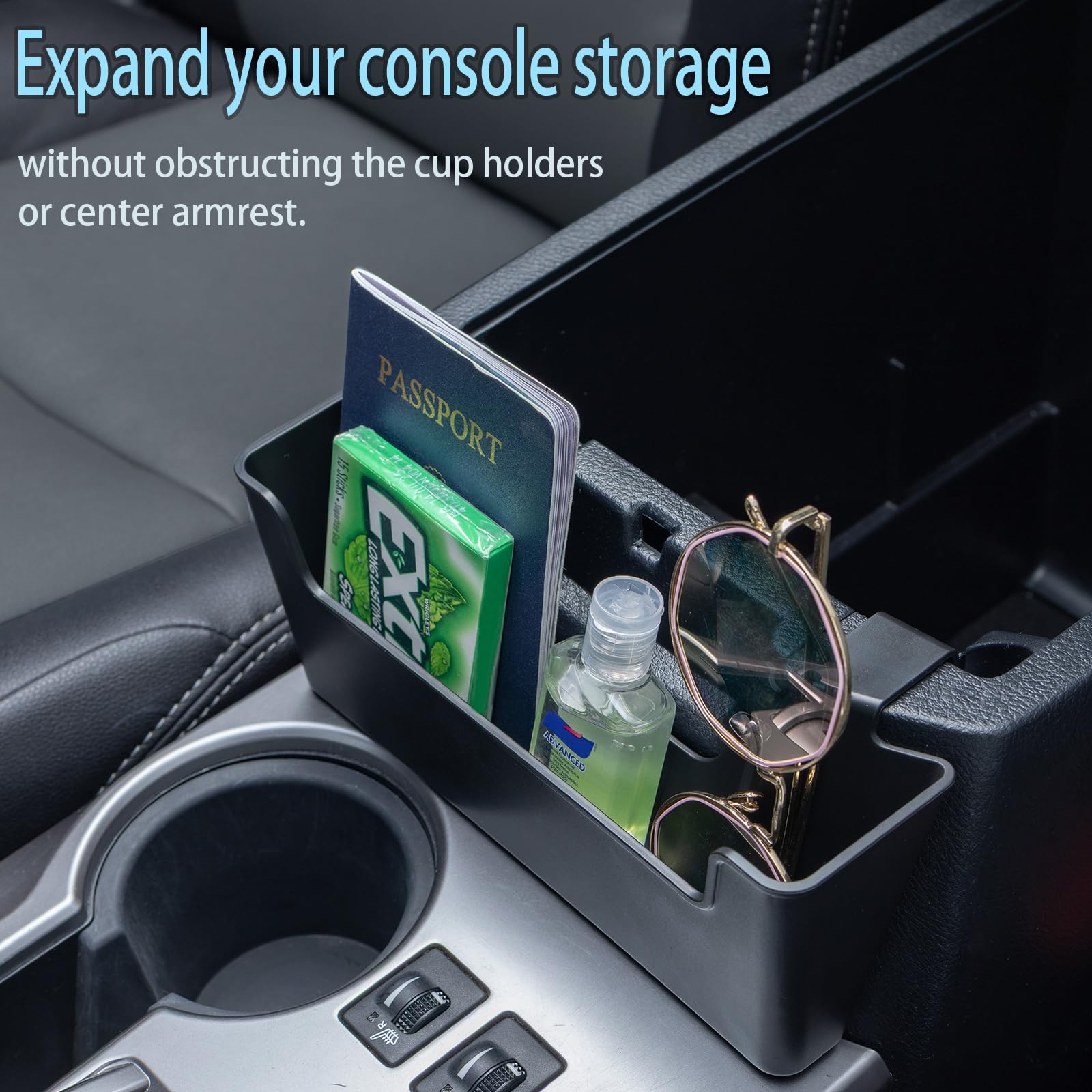 JDMCAR lifestyle interior shot in 4Runner showing clean organized cabin