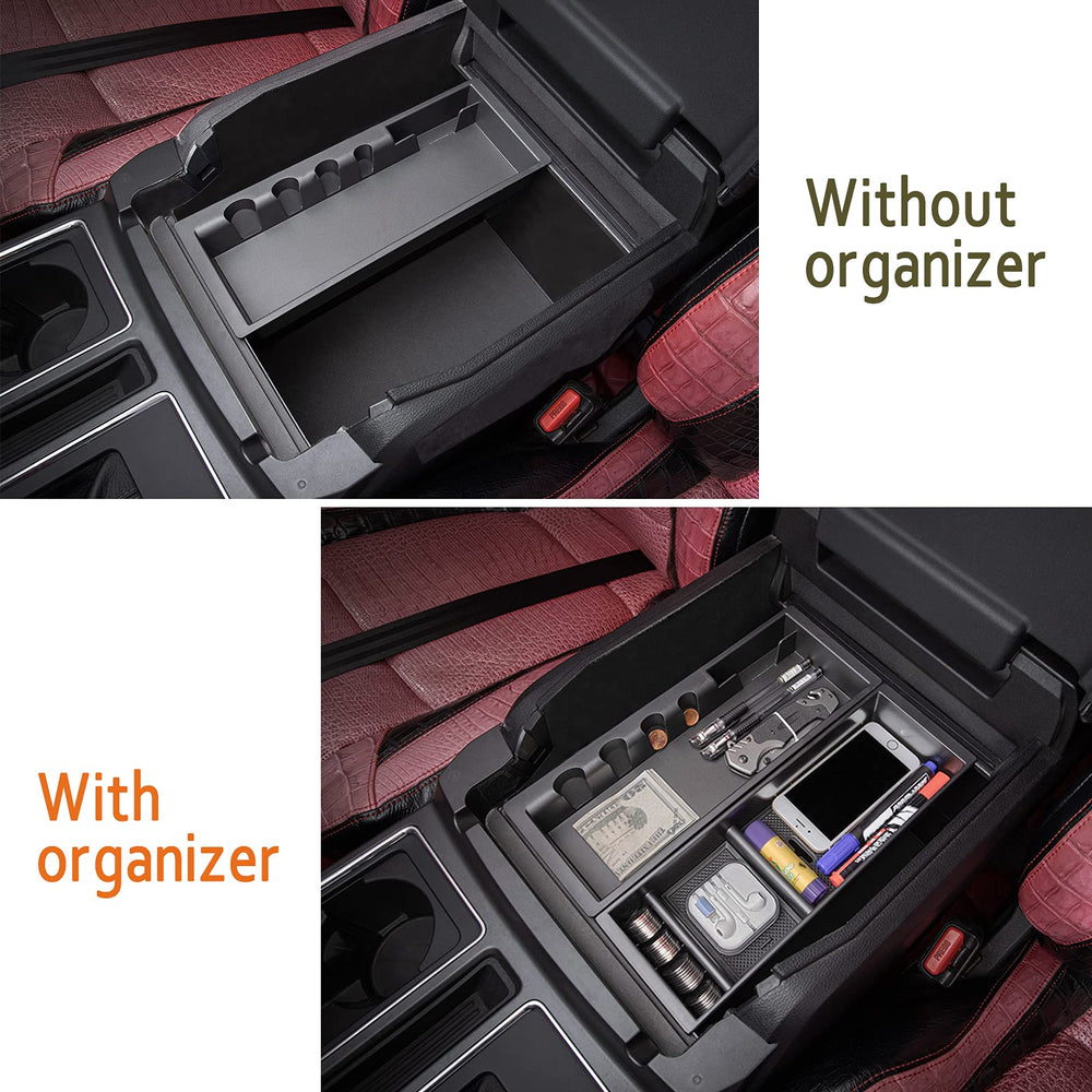 JDMCAR organizer with phone and wallet showing practical size and scale