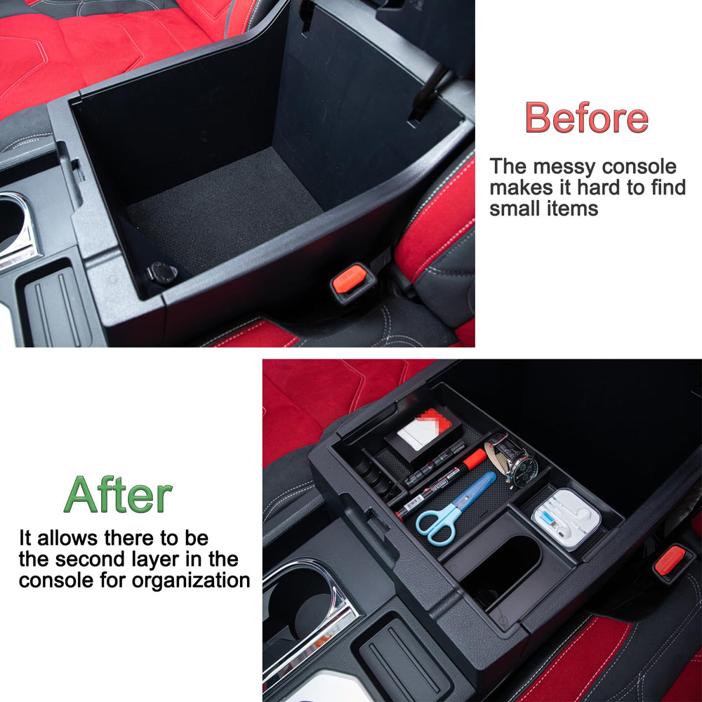 JDMCAR console organizer holding smartphone and wallet for quick access
