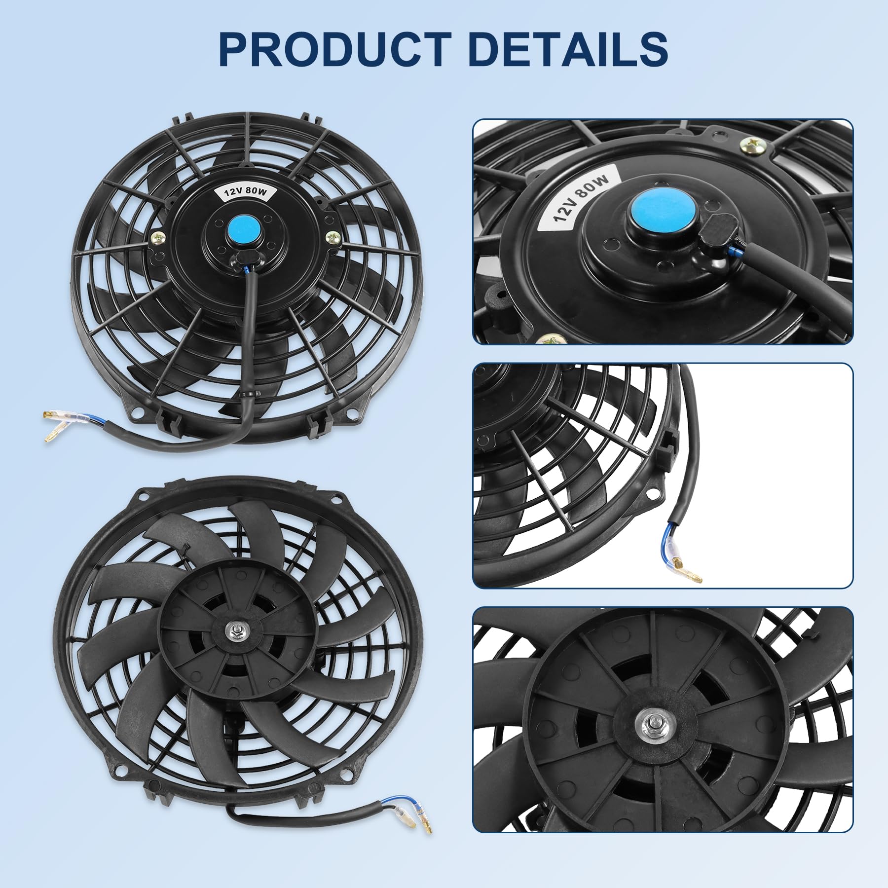 JDMSPEED motor and blades close-up illustrating durable construction and performance