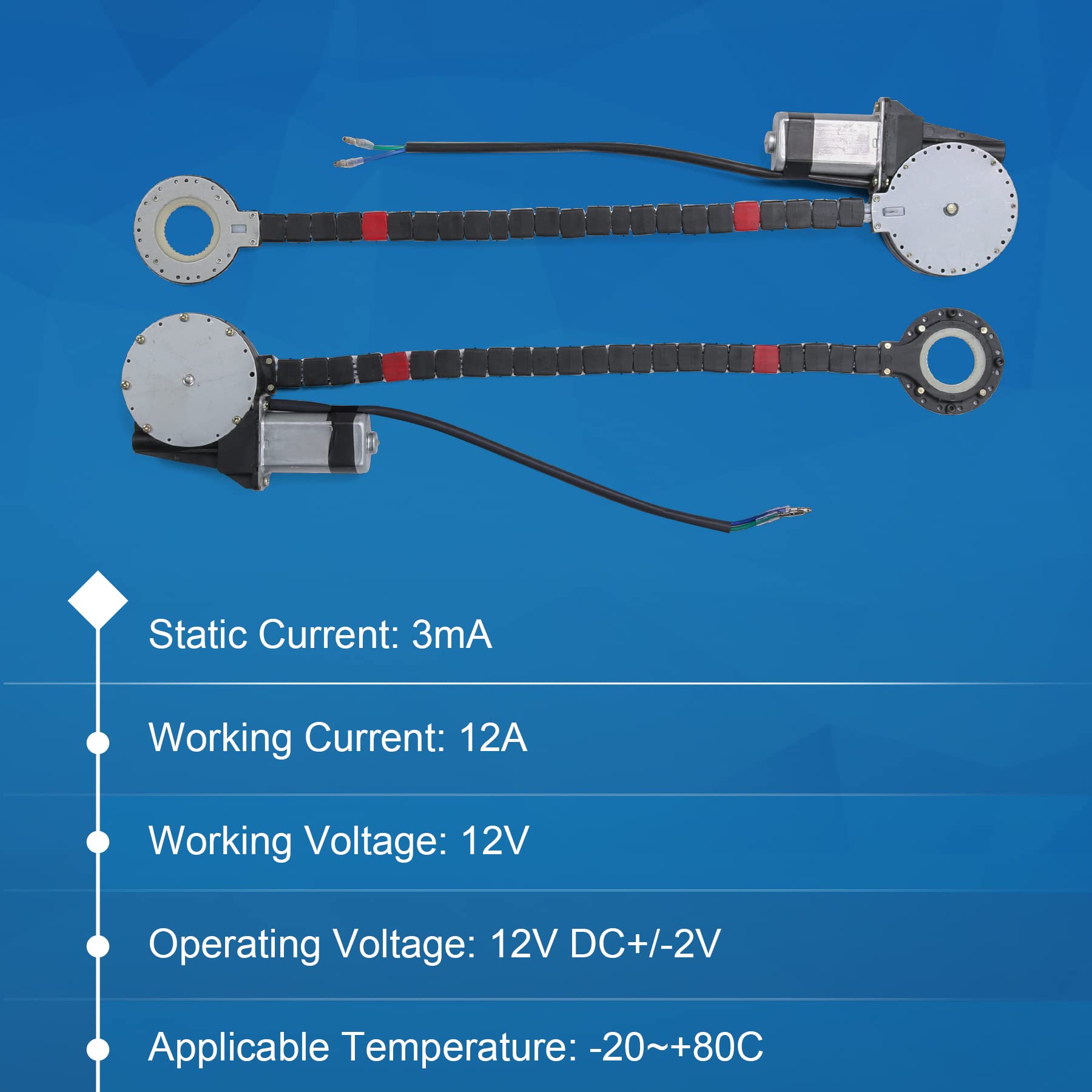 JDMSPEED close-up of motor gears and cable with durable components visible