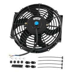 JDMSPEED front view of 10-inch fan showing airflow and compact design benefits