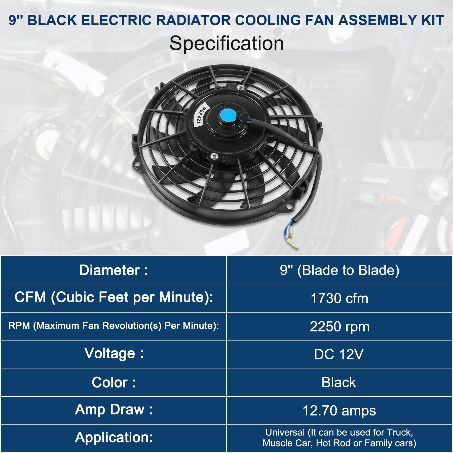 JDMSPEED fan mounted as puller on radiator showing improved cooling airflow