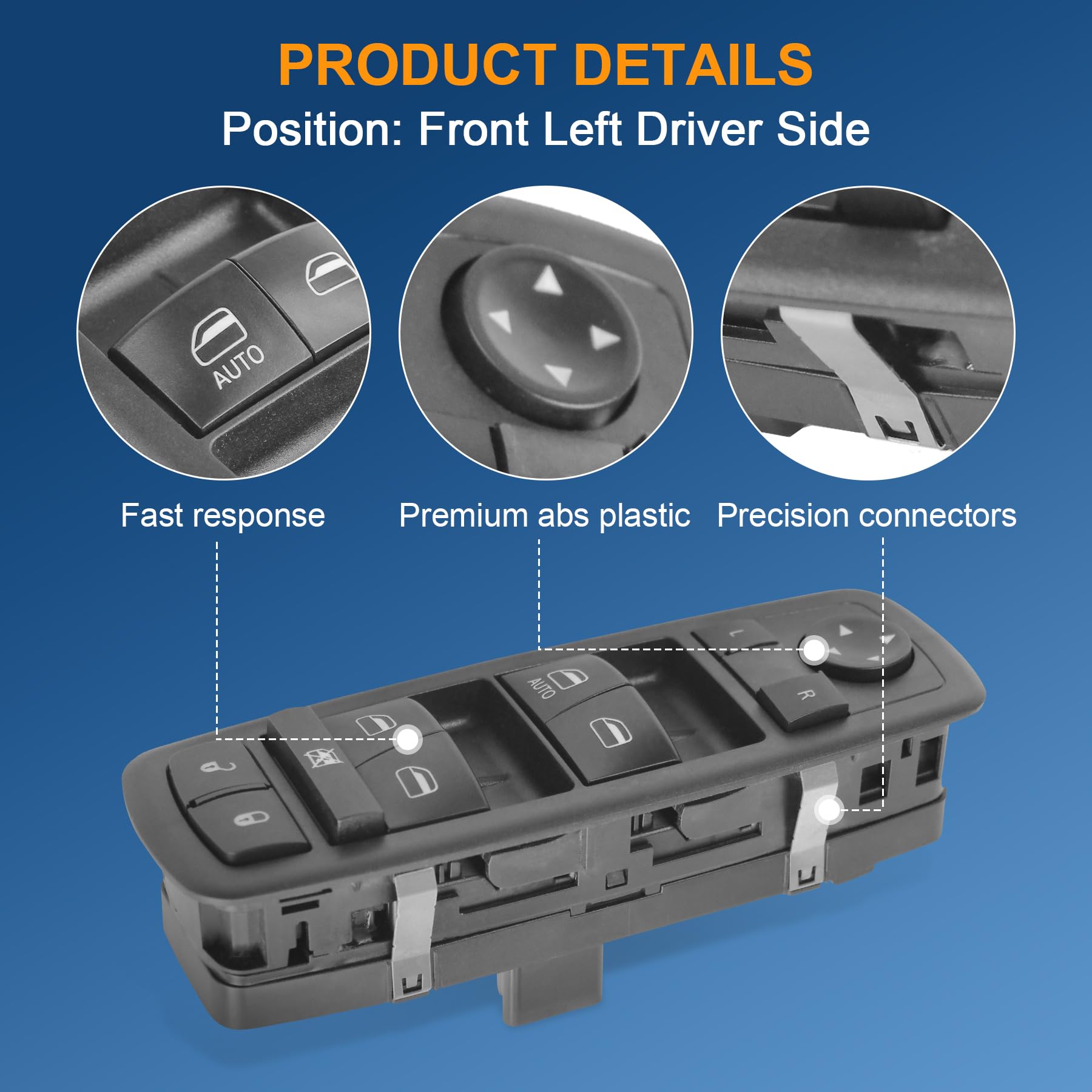 JDMSPEED installed in Dodge Journey door panel restoring driver control