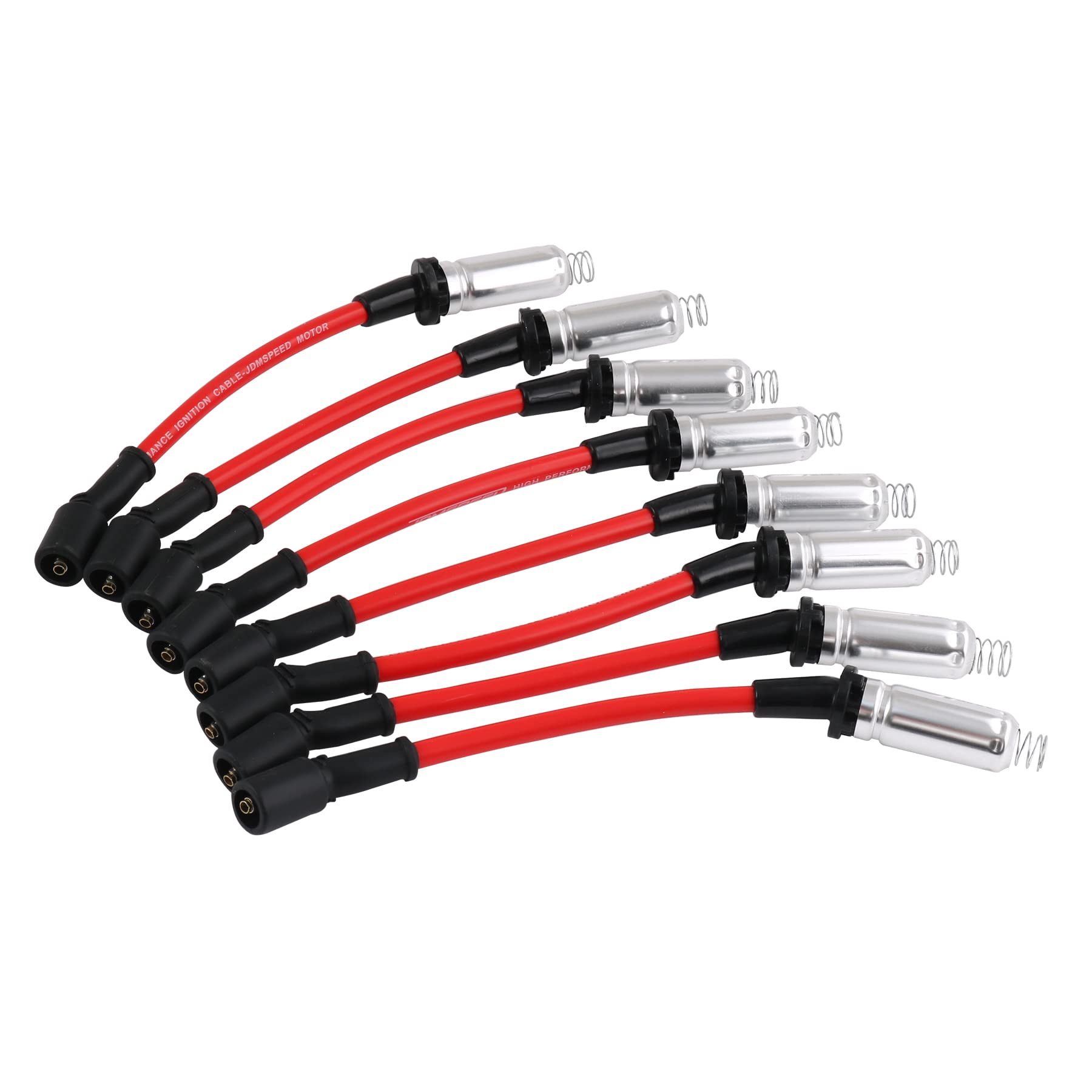 JDMSPEED wires installed on a Chevy V8 illustrating fitted, reliable ignition