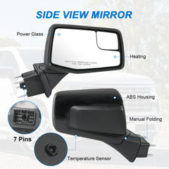 JDMSPEED close-up of mirror glass highlighting heated element for clear vision