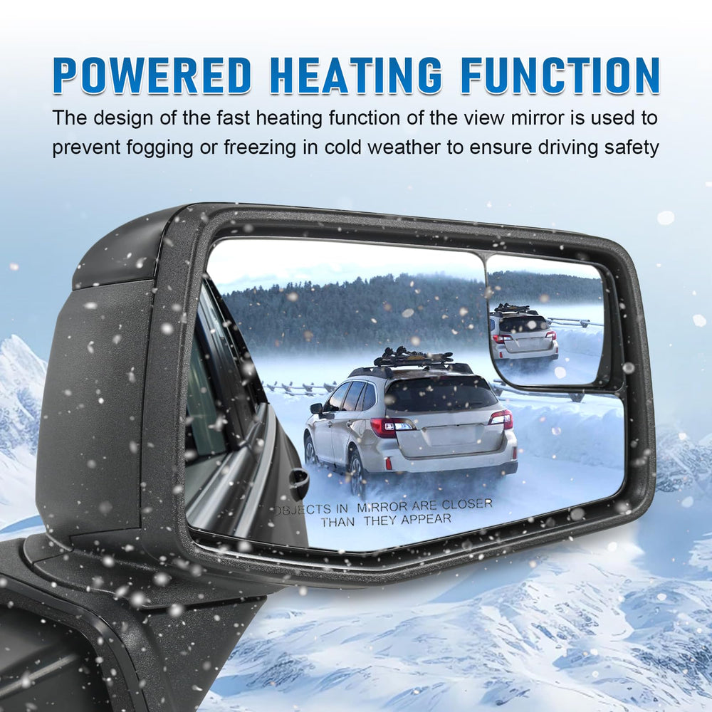 JDMSPEED mirror installed on Silverado demonstrating direct-fit compatibility
