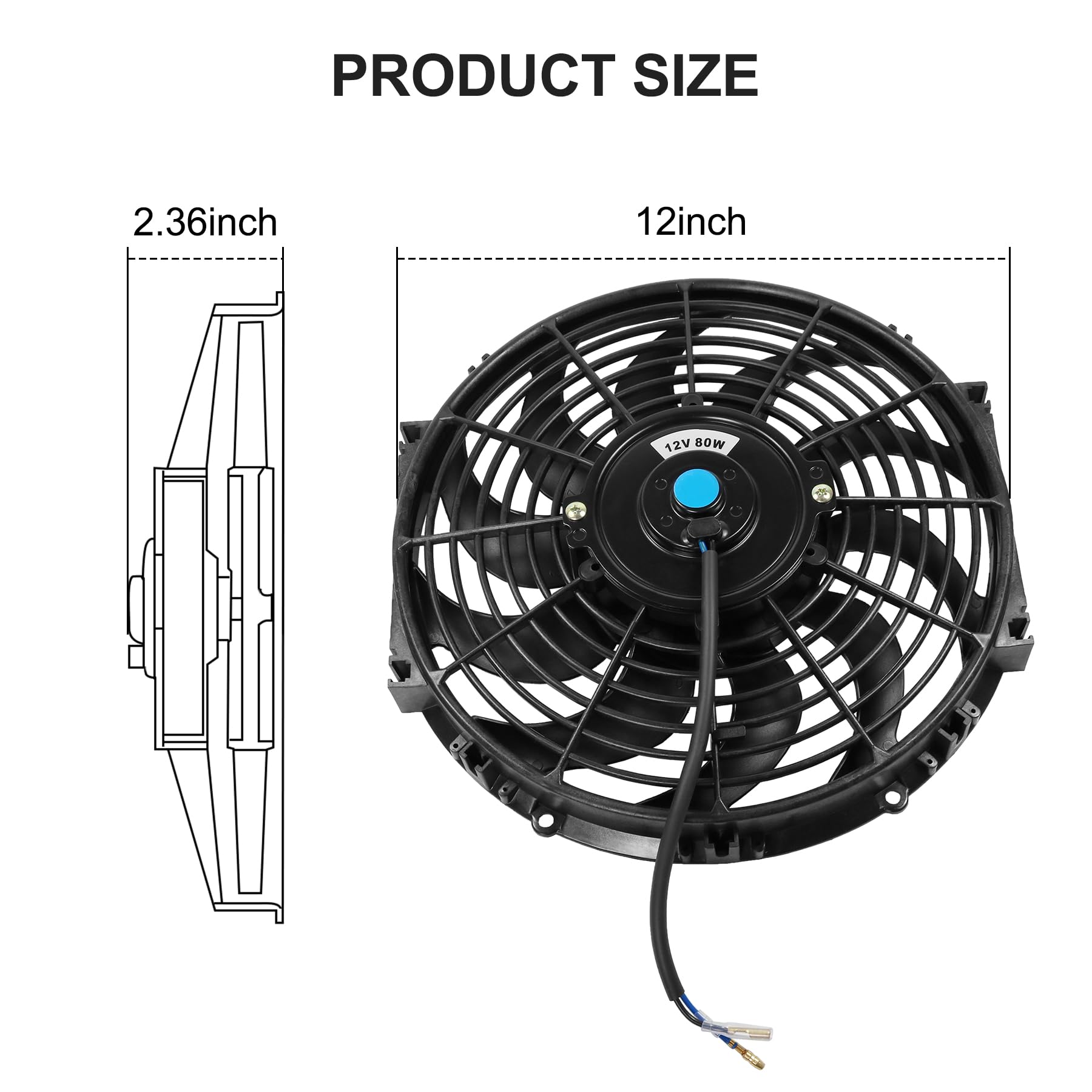 JDMSPEED fan mounted behind radiator as a puller improving cooling performance