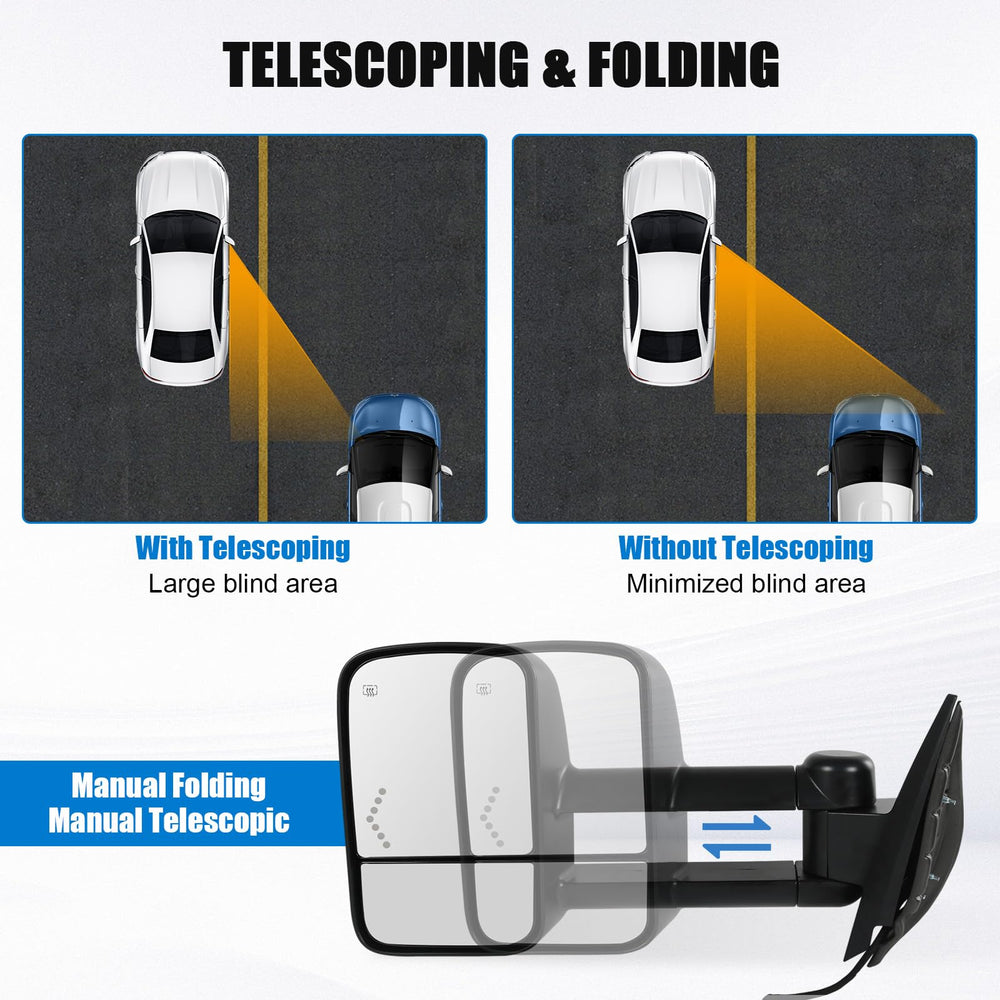 JDMSPEED telescoping extension demonstrated for better trailer sightlines