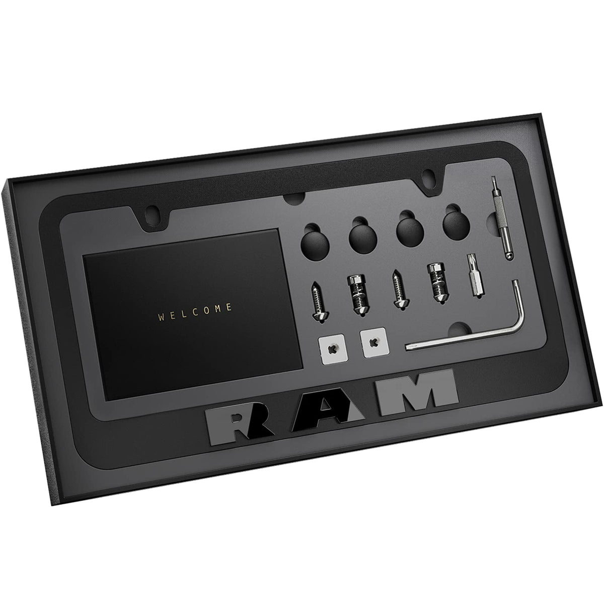 JDMstyle front view showing slim black frame and clean plate edge for sleek look