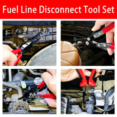 JDUanL fuel filter caliper in use releasing a fuel line fitting safely