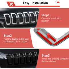 JeCar peel-and-stick adhesive backing shown for easy diy installation