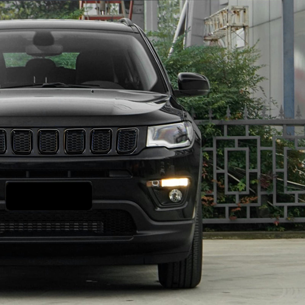 JeCar lifestyle driveway shot illustrating refined front-end styling benefit