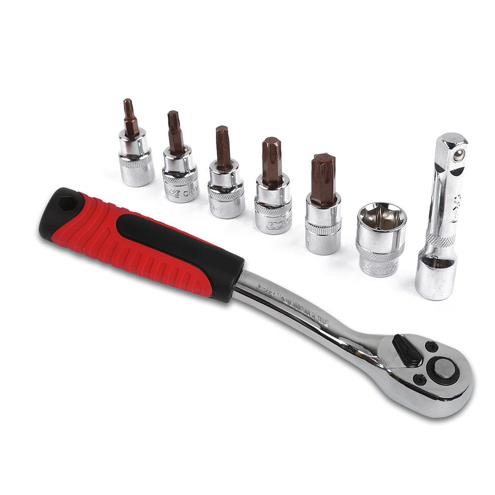 JeCar universal joint closeup showing flexible angle access to recessed Jeep bolts
