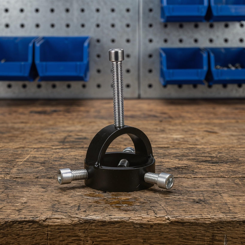 JECOMPRIS puller beside disassembled blower wheel for maintenance efficiency