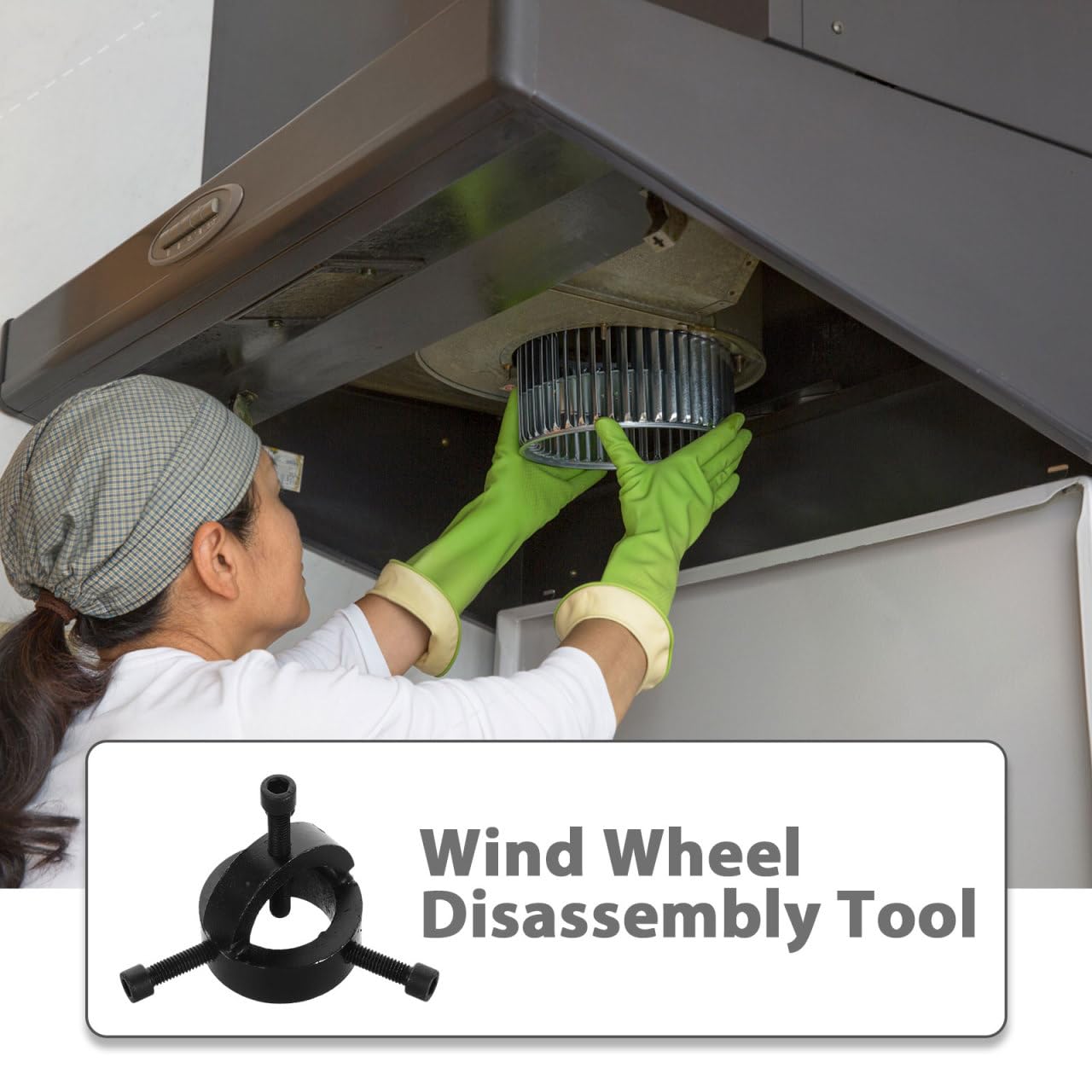 JECOMPRIS tool in use removing an impeller for accessible deep cleaning