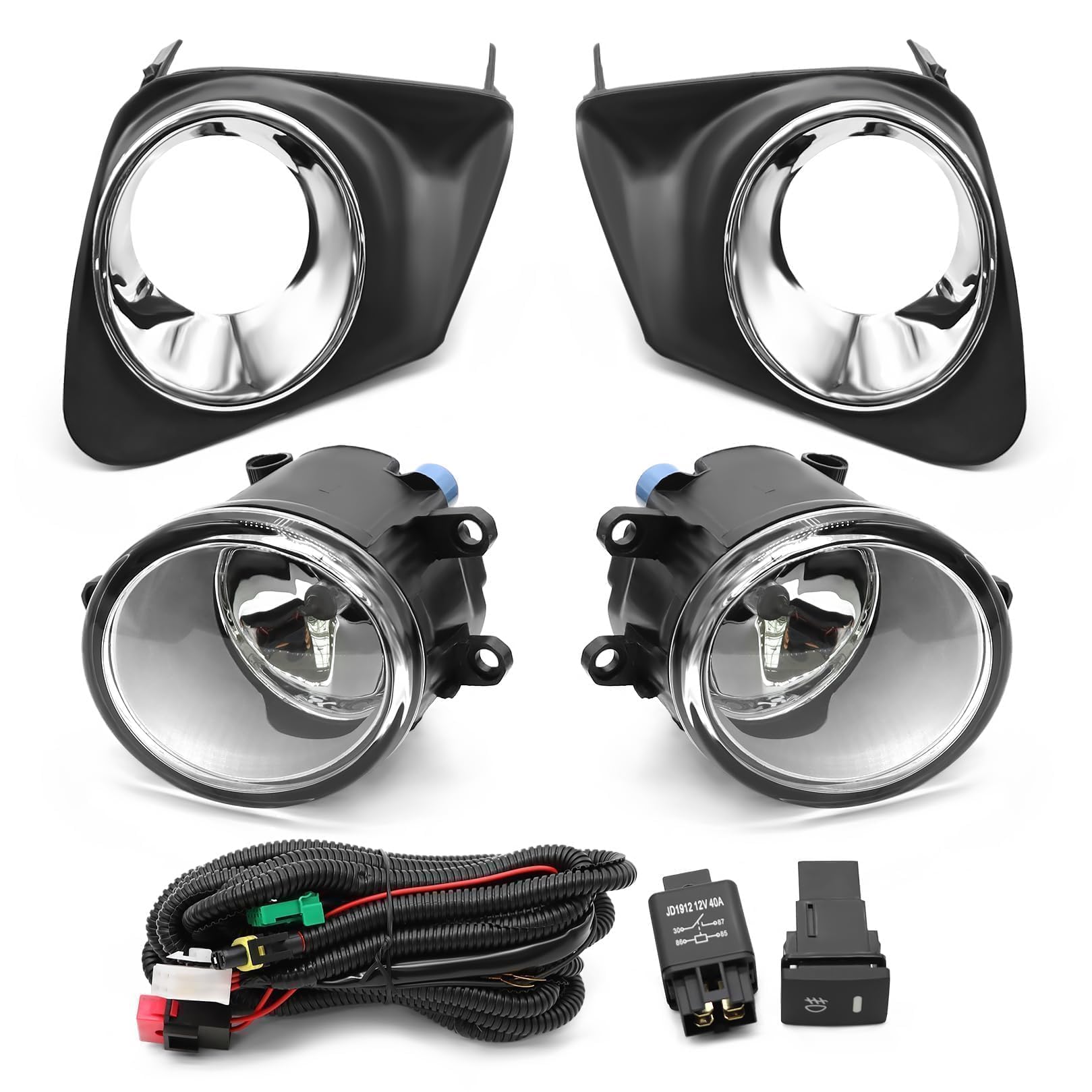 Jecoupoon front fog light assembly front view restoring visibility