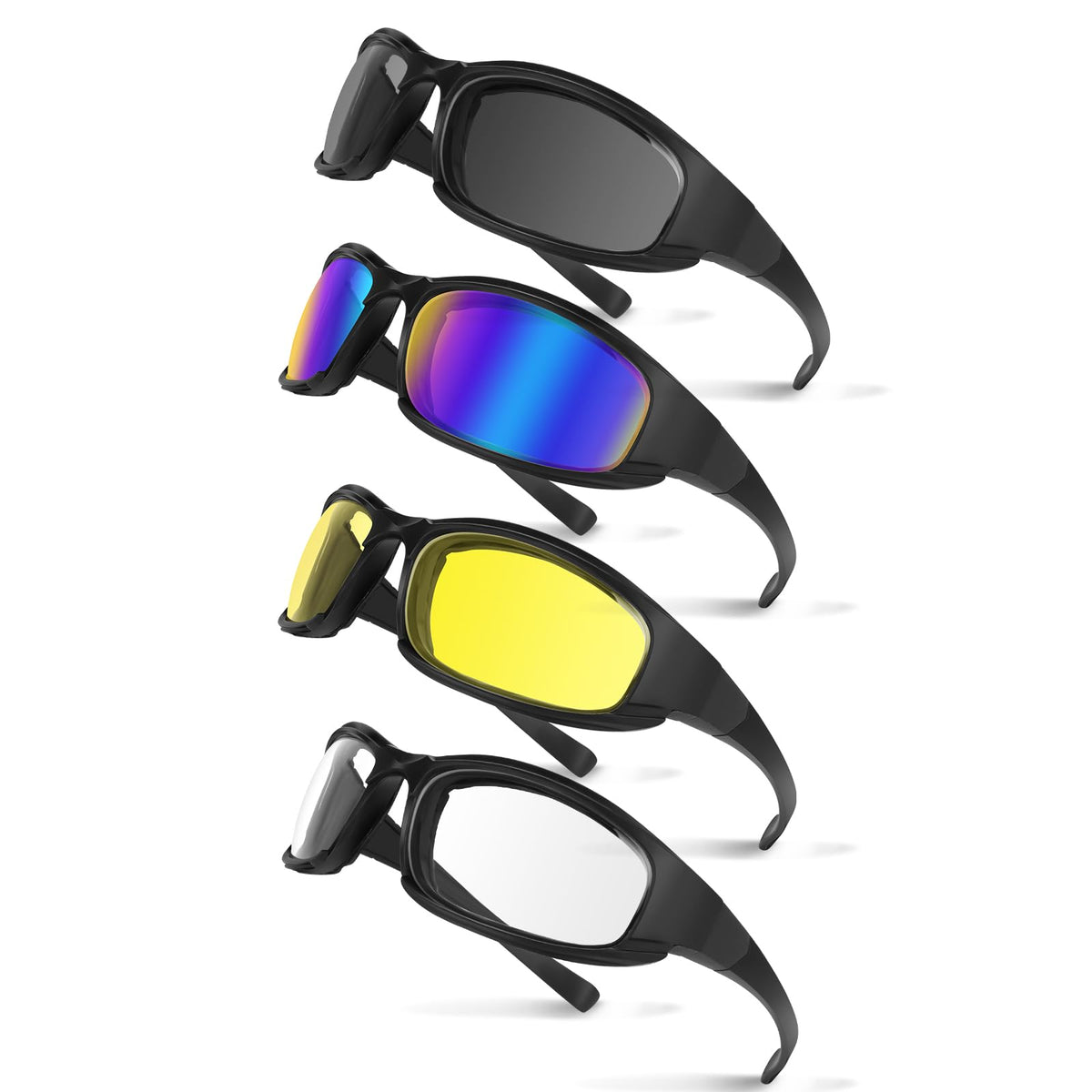Jeemeele front view goggles showing full-face coverage and wind protection