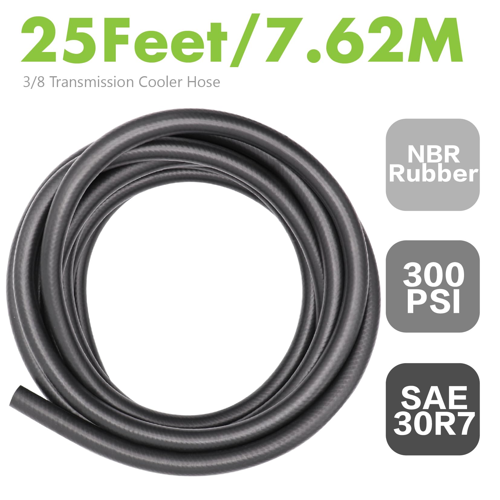Jeemiter coiled 25ft fuel hose highlighting portable length