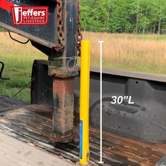 Jeffers tube laid out to show 30-inch length and scale for visibility