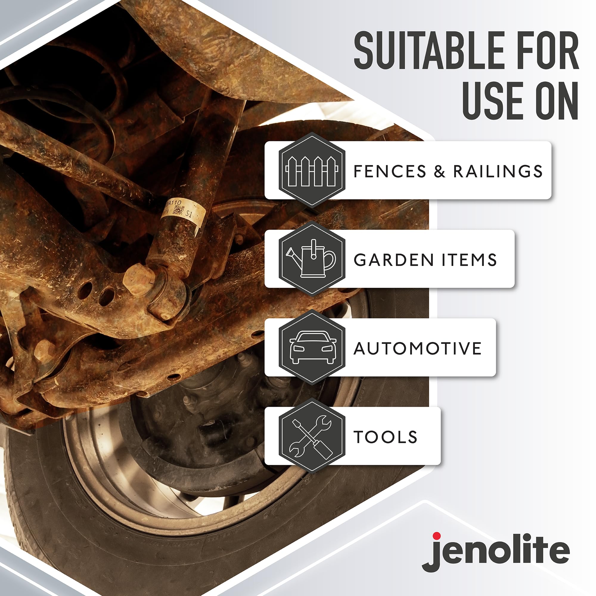 JENOLITE treated metal texture showing blue-black conversion benefit