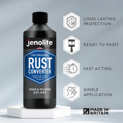 JENOLITE close-up of converted blue-black surface texture for protection