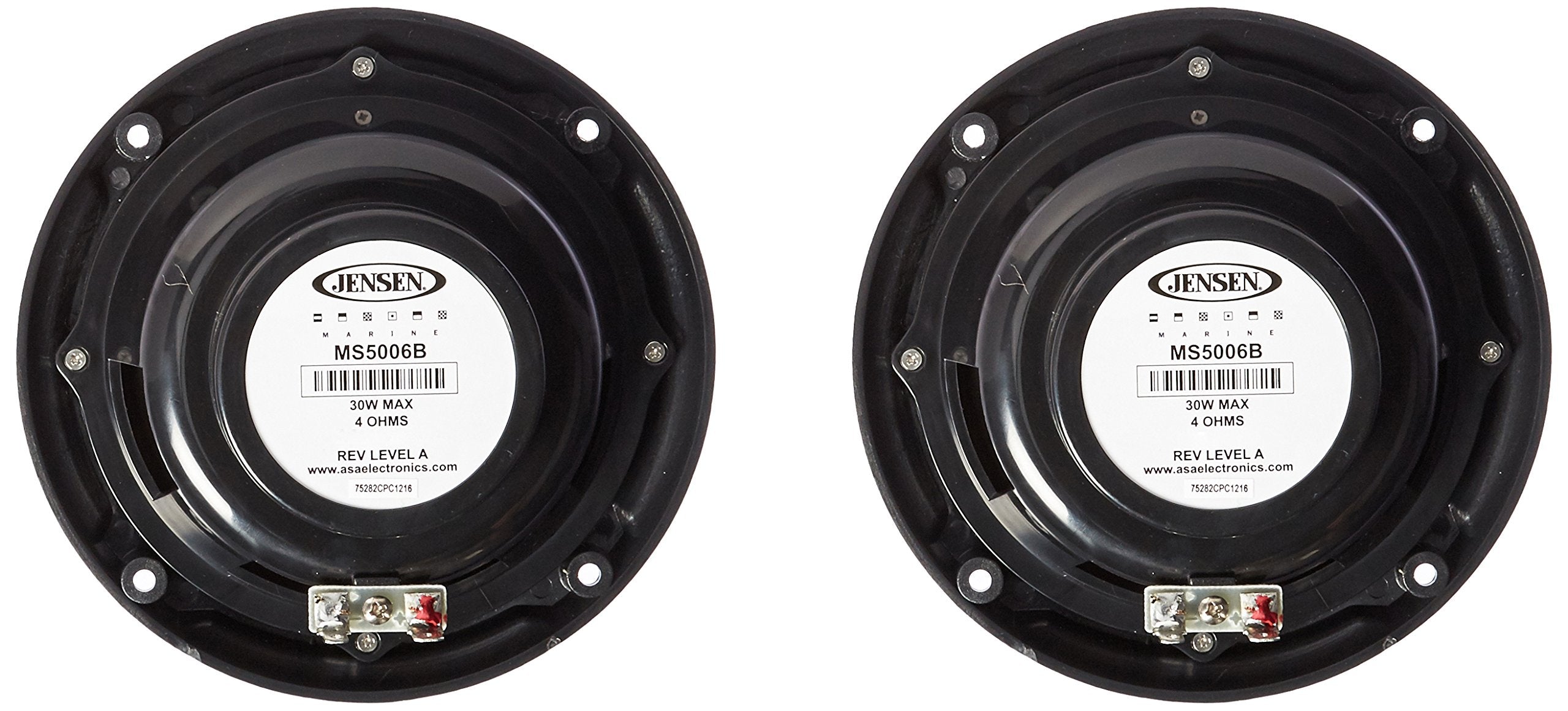 Jensen MS5006BR cone and mylar whizzer tweeter close-up showing audio detail clarity
