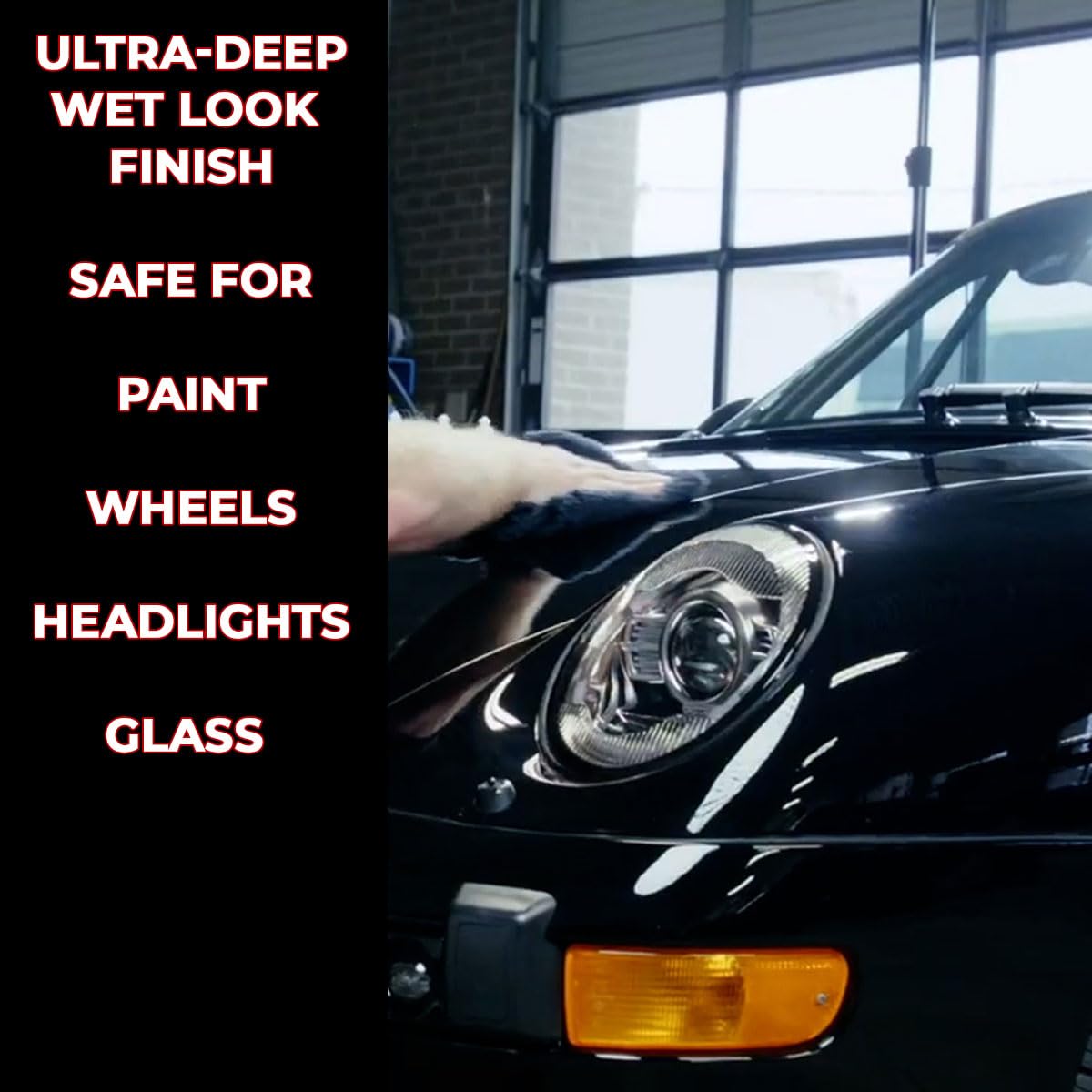 Treated car in driveway showcasing Jescar-enhanced shine and long-lasting surface protection