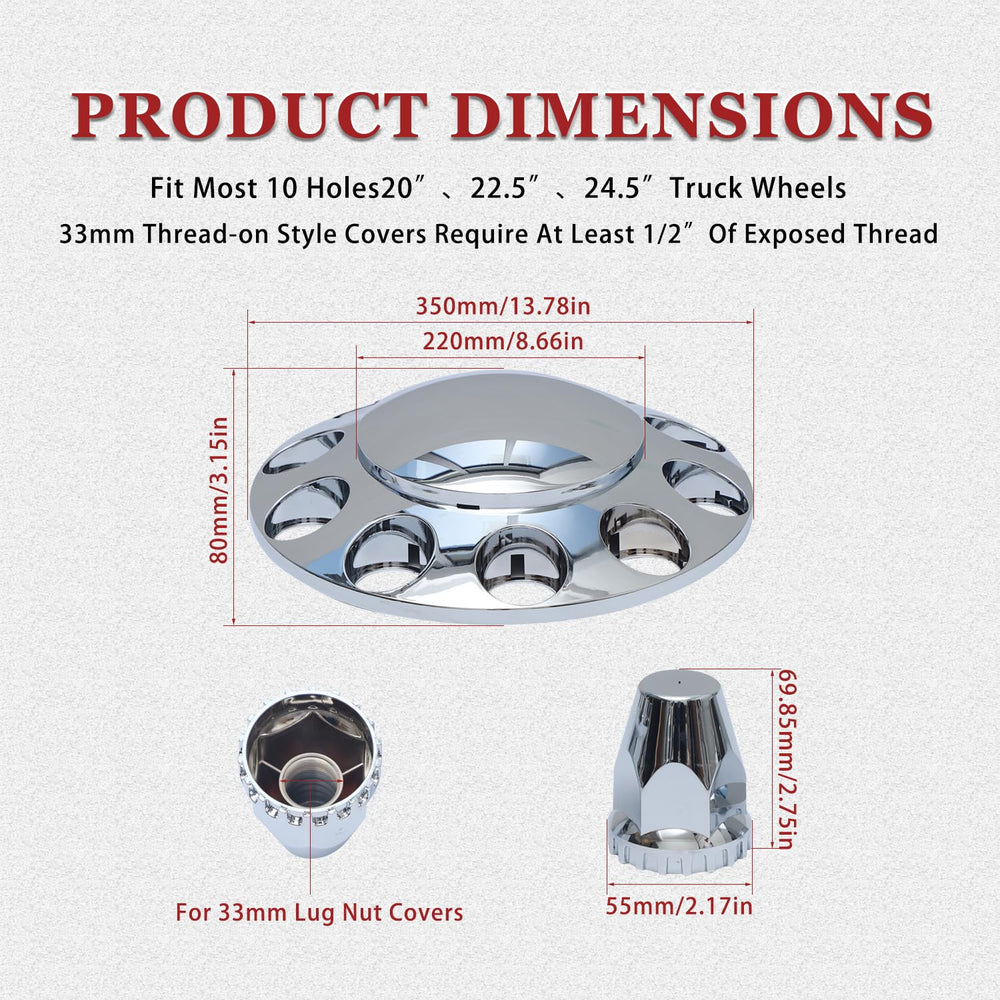JESONN chrome lug nut covers assembled for quick visual upgrade