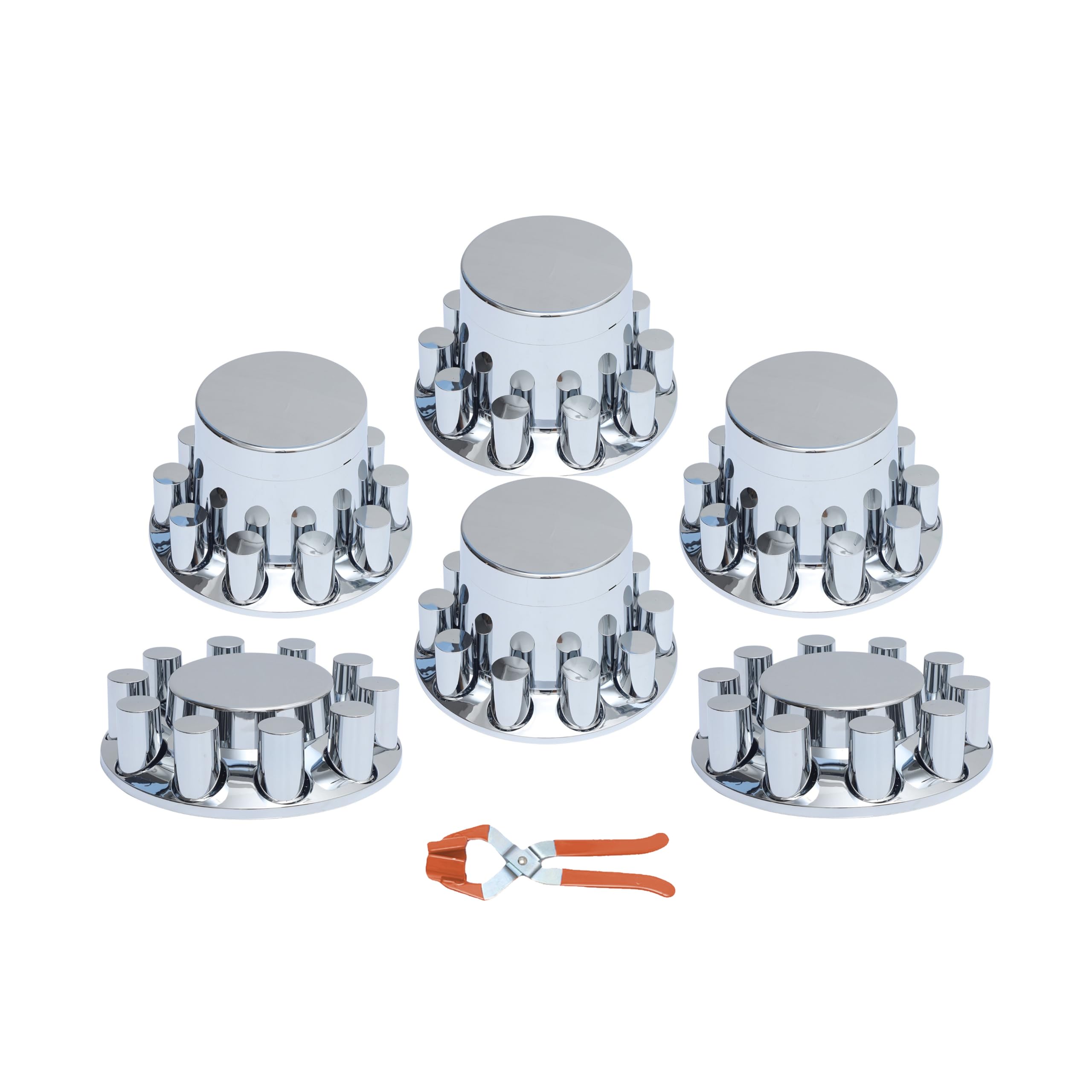 JESONN front axle cover flat top showing polished chrome and protection