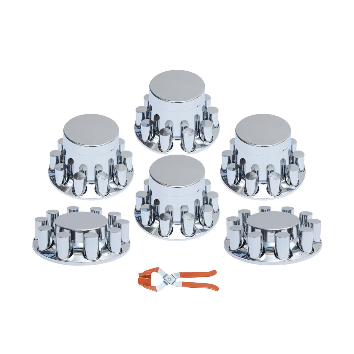 JESONN front axle cover flat top showing polished chrome and protection
