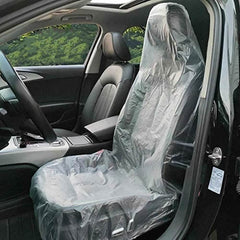 JESUNK front packaging showing 200 clear disposable seat covers and branding benefit