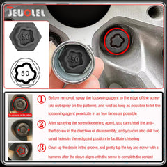 JEUCLEL adapter and punch close-up showing secure changing function