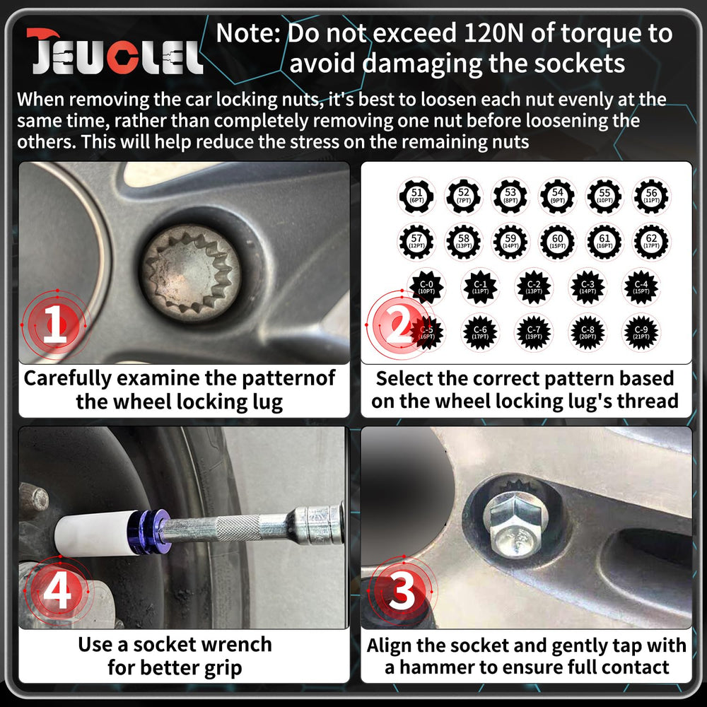 JEUCLEL blow-molded case opened with organized tools for quick access