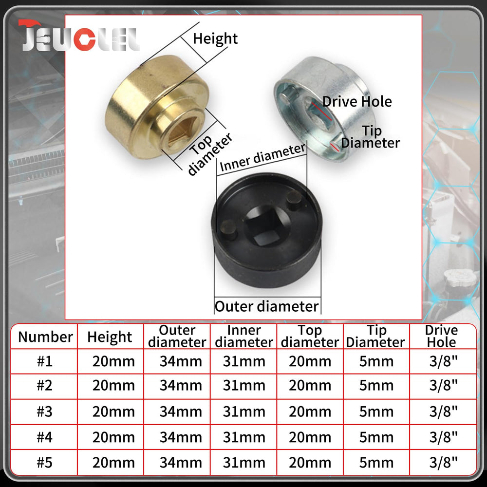 JEUCLEL label and part numbers visible for quick verification and ordering