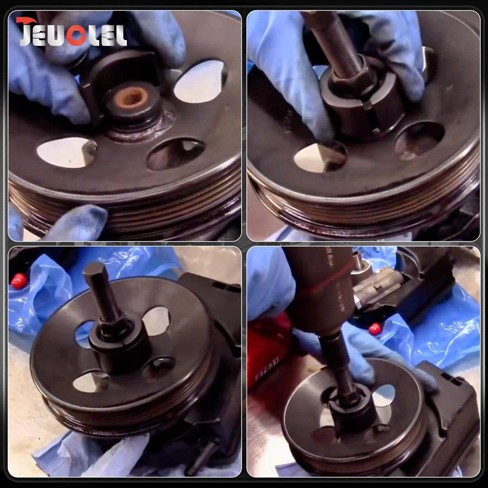 JEUCLEL puller jaws close-up showing grip surface and secure fit