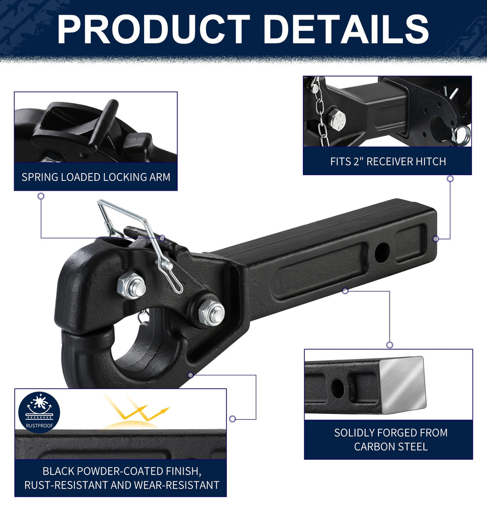 JEXTRA installed on truck 2-inch receiver demonstrating proper vehicle fit