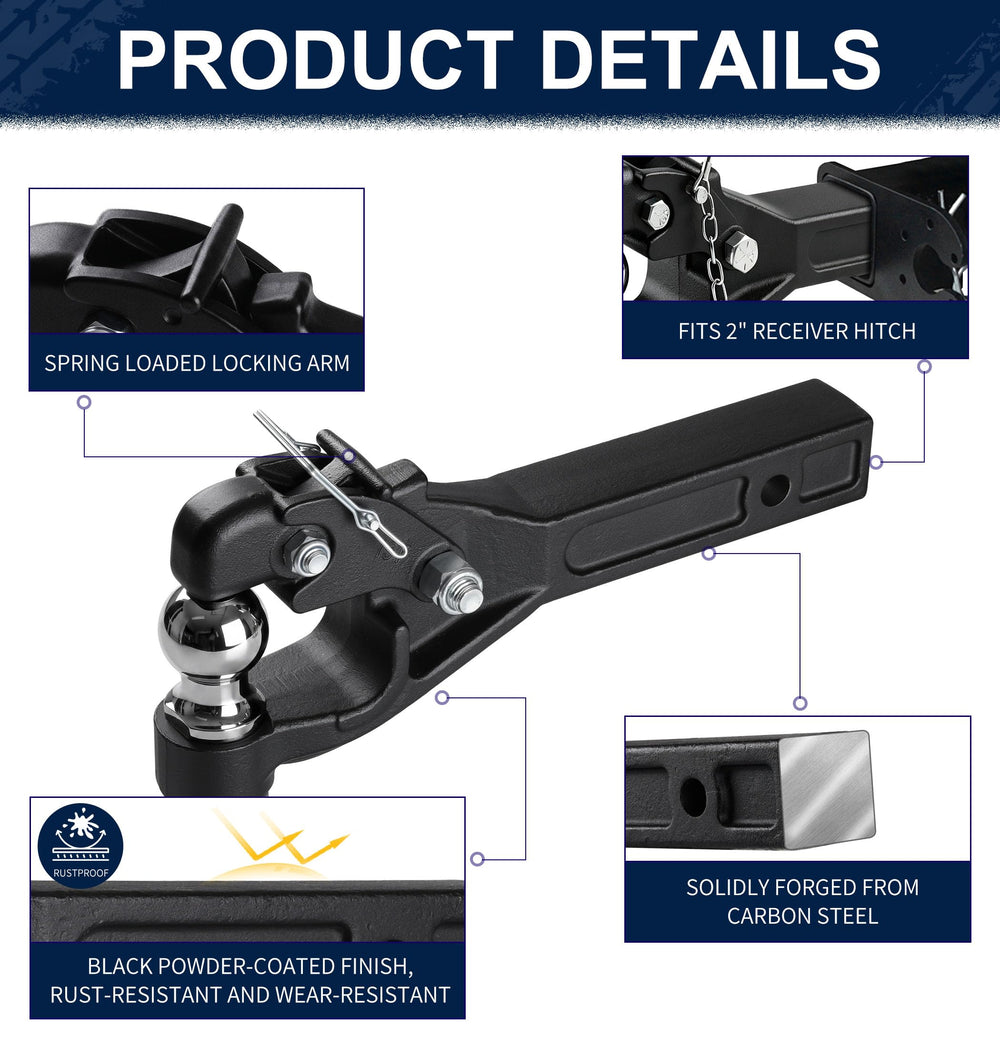 JEXTRA locking-pin mechanism detail illustrating secure attachment and safety